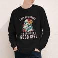 I Buy Her Books Call Her A Good Girl Book Lover Skull Youth Long Sleeve Tee I Buy Her Books Call Her A Good Girl Book Lover Skull Youth Long Sleeve Tee