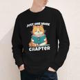 Cat Reading Books Bookworm Read One More Chapter Youth Long Sleeve Tee