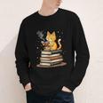 Cat Reading Books Youth Long Sleeve Tee