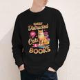 Cat Shirts For Women Book Lover Shirt Cats And Books Youth Long Sleeve Tee