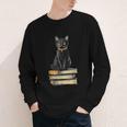 Cat Sitting On Books Youth Long Sleeve Tee Cat Sitting On Books Youth Long Sleeve Tee