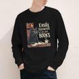 Cats And Books Book & Cat Lover Easily Distracted By Youth Long Sleeve Tee Cats And Books Book & Cat Lover Easily Distracted By Youth Long Sleeve Tee