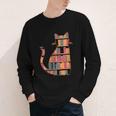 Cats Reading Books Librarian Library Readers Youth Long Sleeve Tee