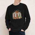 Christmas Book Pumpkin Reading Holiday Lovers Teacher Youth Long Sleeve Tee