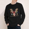Christmas Librarian Reindeer Matching Book Lover Youth Long Sleeve Tee