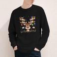 Christmas Librarian Reindeer Matching Family Book Lover Xmas Youth Long Sleeve Tee