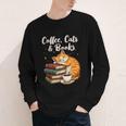 Coffee Cats & Books Lover For Women & Girls Coffee Youth Long Sleeve Tee