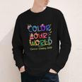 Color Our World Summer Reading 2025 Boho Wildflower Book Youth Long Sleeve Tee