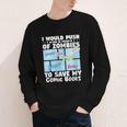 Comics Collecting Book Collector Guide Comics Lover Youth Long Sleeve Tee