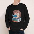 Cool Hedgehog Book Nerd Readers Youth Long Sleeve Tee