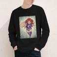 The Crimson Crescent 90s Retro Comic Book Superheroine Art Youth Long Sleeve Tee The Crimson Crescent 90s Retro Comic Book Superheroine Art Youth Long Sleeve Tee