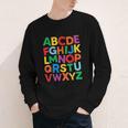 Cute ABCs Shirt Alphabet Colorful Letters Reading Books Kids Youth Long Sleeve Tee