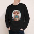 Cute Baby Highland Cow Reading Book Bookworm For Men Women Youth Long Sleeve Tee Cute Baby Highland Cow Reading Book Bookworm For Men Women Youth Long Sleeve Tee