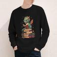 Cute Dragon Reading Book Bookworm Dragons And Books Youth Long Sleeve Tee