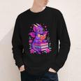 Cute Dragon Reading Books Bookworm Youth Long Sleeve Tee