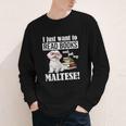 Cute Glasses Read Books & Pet My Maltese Lover Youth Long Sleeve Tee