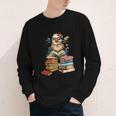 Cute Reading Chicken With Glasses Books Bookworm Reader Book Youth Long Sleeve Tee
