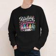 Cute Reading With My Gnomies Gnome Book Bookworm Lover Youth Long Sleeve Tee