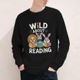 Cute Wildlife Zoo Animals For Book Reader Bookworms Youth Long Sleeve Tee
