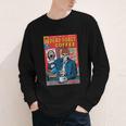 Dead Roast Coffee Comic Book Cover Style Skeleton Barista Youth Long Sleeve Tee