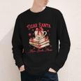 Dear Santa More Books Please Coquette Bow Books Christmas Youth Long Sleeve Tee Dear Santa More Books Please Coquette Bow Books Christmas Youth Long Sleeve Tee