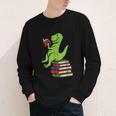 Dino Reading Read Reading Librarian Book Men Boys Kids Youth Long Sleeve Tee Dino Reading Read Reading Librarian Book Men Boys Kids Youth Long Sleeve Tee