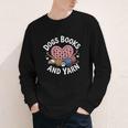 Dogs Books And Yarn Crocheting Youth Long Sleeve Tee Dogs Books And Yarn Crocheting Youth Long Sleeve Tee