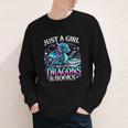 Dragon Reading Just A Girl Who Loves Dragons And Books Youth Long Sleeve Tee
