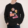 Dungeon Crawler Carl Colorful Sticker Collage LitRPG Book Youth Long Sleeve Tee Dungeon Crawler Carl Colorful Sticker Collage LitRPG Book Youth Long Sleeve Tee