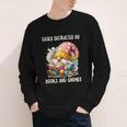 Easily Distracted By Books And Gnomes Book Reading Gnome Youth Long Sleeve Tee