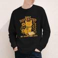 Easily Distracted By Cats And Books Cute Cat Book Lover Youth Long Sleeve Tee