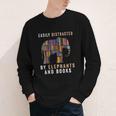 Easily Distracted By Elephants And Books Elephant Youth Long Sleeve Tee