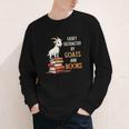 Easily Distracted By Goats And Books Goats And Book Reading Youth Long Sleeve Tee