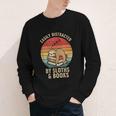 Easily Distracted By Sloths And Books Youth Long Sleeve Tee