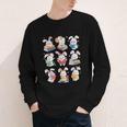 Easter Teacher Cute Bunny Reding Books Librarian Bookworm Youth Long Sleeve Tee