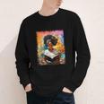 Educated Afro Girl Reading Book Lover History Month Youth Long Sleeve Tee