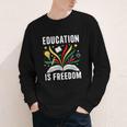 Education Is Freedom Books History Teacher Kids Youth Long Sleeve Tee