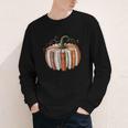 Fall Book Pumpkin Halloween Teacher Librarian Thanksgiving Youth Long Sleeve Tee