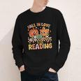 Fall In Love With Reading Autumn Pumpkin Teacher Book Lover Youth Long Sleeve Tee Fall In Love With Reading Autumn Pumpkin Teacher Book Lover Youth Long Sleeve Tee