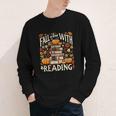 Fall In Love With Reading Book Autumn Pumpkins And Teachers Youth Long Sleeve Tee