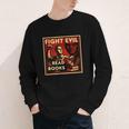 Fight Evil Read Books Propaganda Poster Youth Long Sleeve Tee Fight Evil Read Books Propaganda Poster Youth Long Sleeve Tee