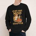 Floral Cow Reading Pun Just One More Chapter Cozy Book Lover Youth Long Sleeve Tee