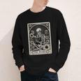 Floral The Reader Tarot Card Skeleton Reading Book Youth Long Sleeve Tee
