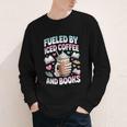 Fueled By Iced Coffee And Books Book Lover Retro Youth Long Sleeve Tee