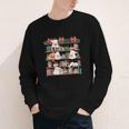 Ghost Christmas Reading Book Lover Library Christmas Teacher Youth Long Sleeve Tee