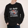 Go Away I'm Reading Book Reader Cute Fox Loves Books Youth Long Sleeve Tee