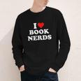 I Heart Book Nerds Book Readers Cute Youth Long Sleeve Tee