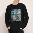 Hedgehog Love Reading And Hedgehogs Child Book Lover Youth Long Sleeve Tee
