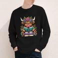 Highland Cow Book Floral Bookworm Youth Long Sleeve Tee Highland Cow Book Floral Bookworm Youth Long Sleeve Tee