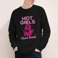 Hot Girls Read Books Cute Book Reader Women Youth Long Sleeve Tee Hot Girls Read Books Cute Book Reader Women Youth Long Sleeve Tee